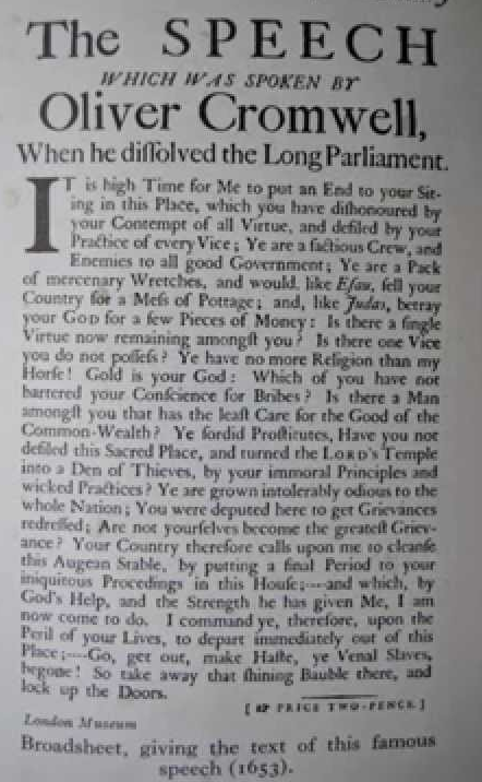 cromwell speech